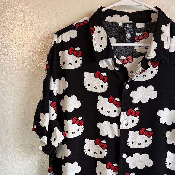 Hello Kitty Black and White Button Down Shirt - Picture 6 of 9